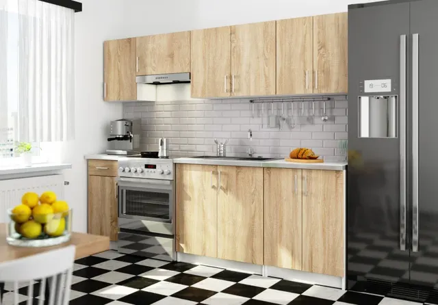 240 cm Sonoma Oak AKORD LIMA Complete Kitchen Set, photo 1