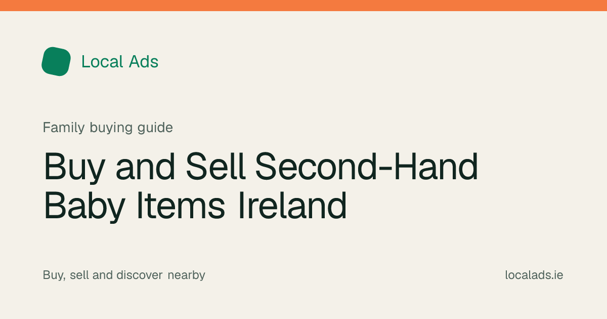 Local Ads illustrated title card: Buy and Sell Second-Hand Baby Items Ireland