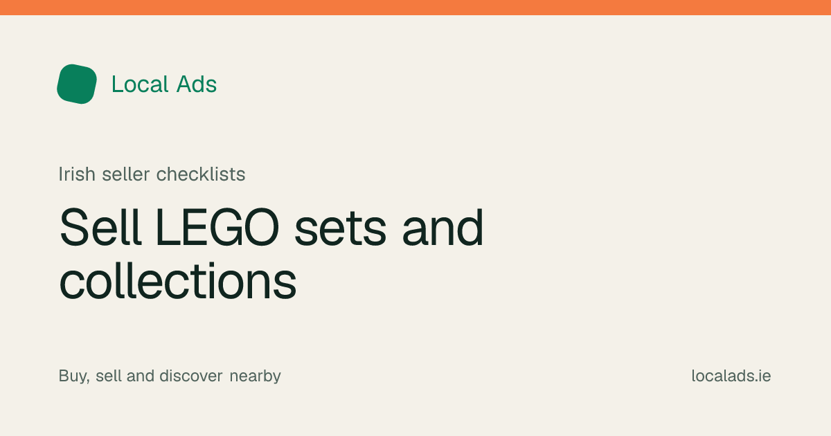 Local Ads editorial title graphic: Sell LEGO sets and collections