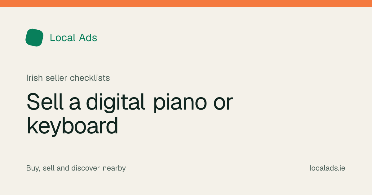 Local Ads editorial title graphic: Sell a digital piano or keyboard