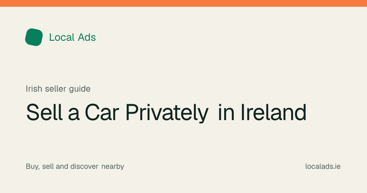 Local Ads illustrated title card: Sell a Car Privately in Ireland