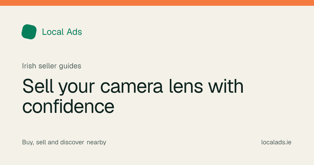 Local Ads illustrated guide cover: Sell your camera lens with confidence