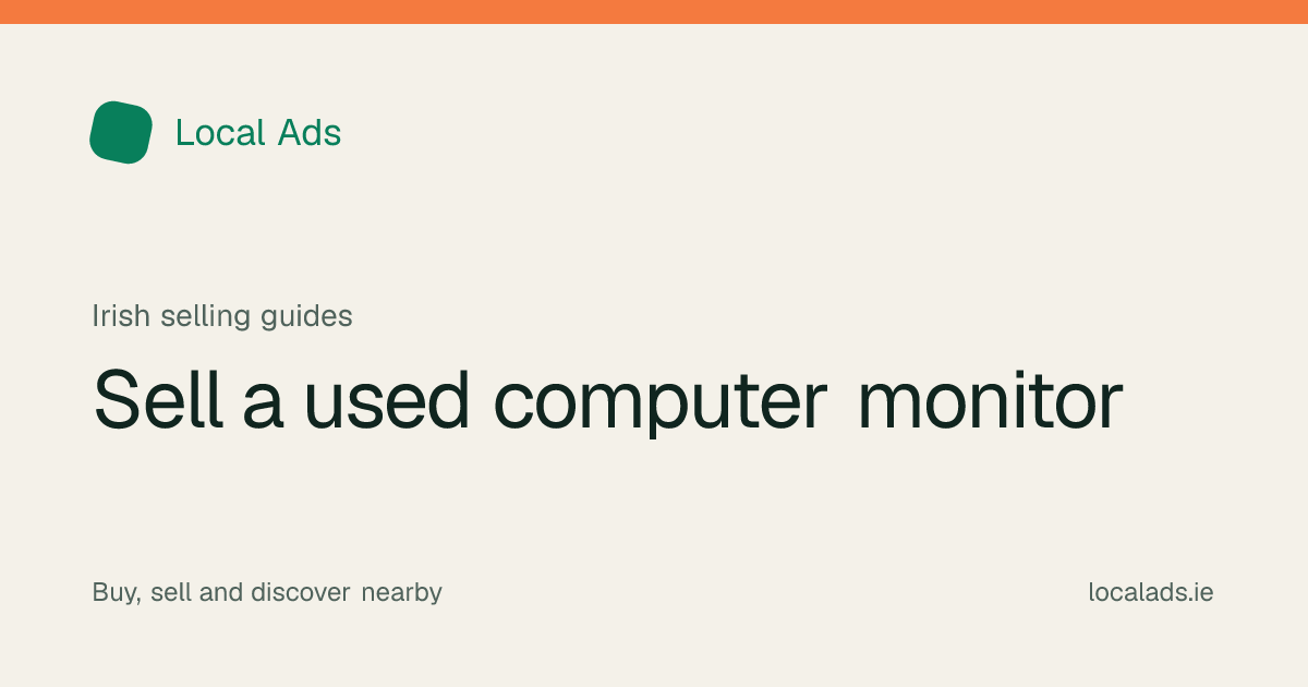 Local Ads editorial title graphic: Sell a used computer monitor