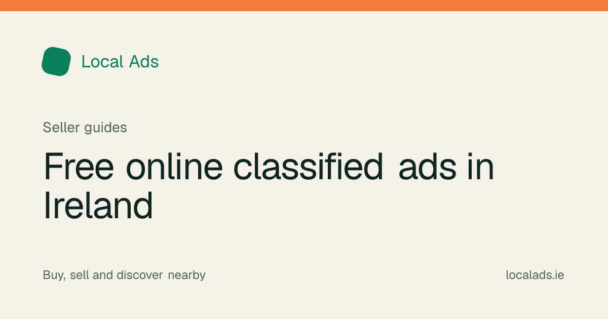 Irish seller creating a free online classified advert with item photographs ready