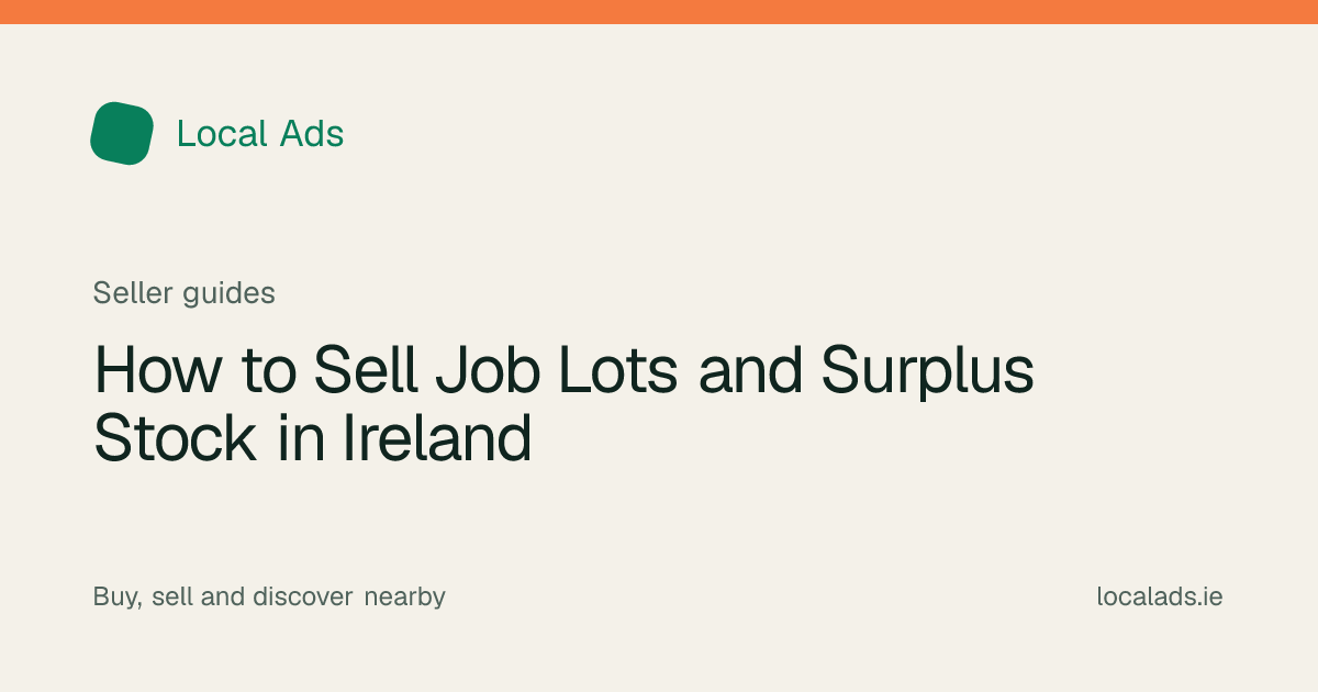Surplus retail stock counted, labelled and grouped into clear job lots