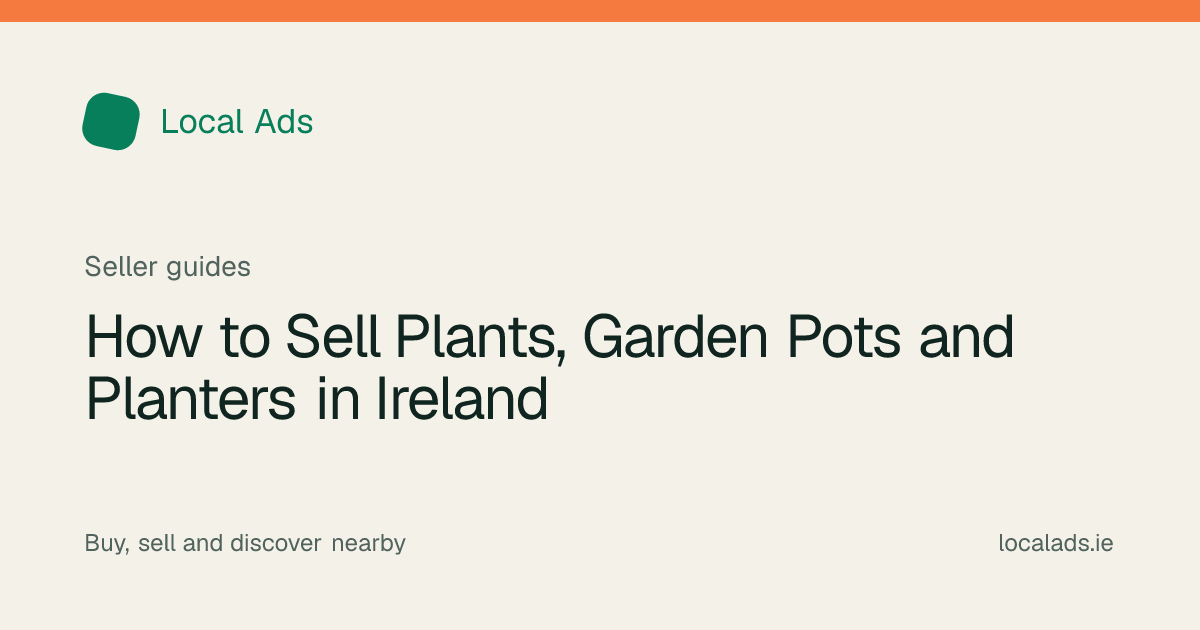 Healthy potted plants and planters labelled and grouped for local sale