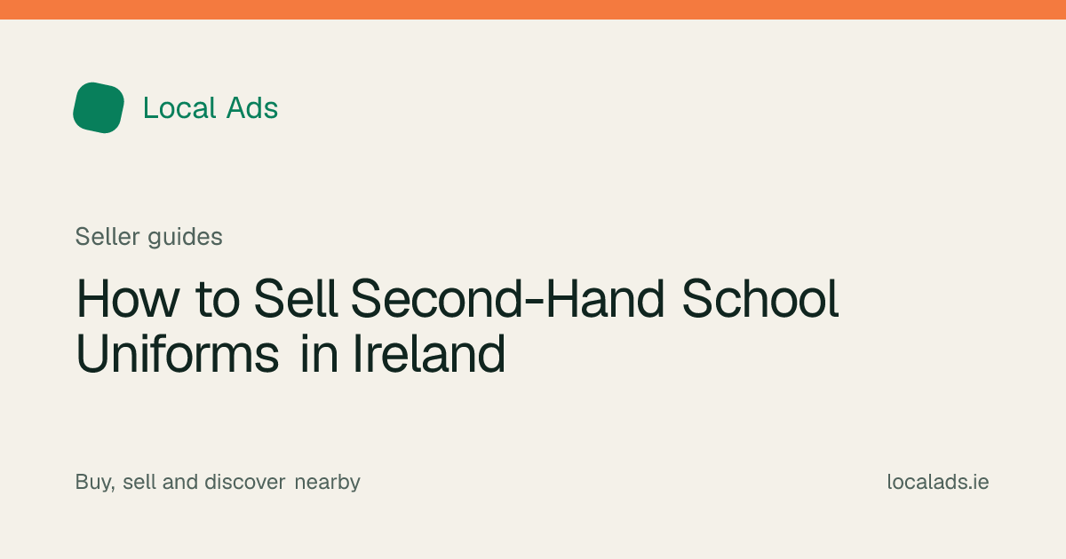 Clean second-hand school uniform garments folded for listing photographs