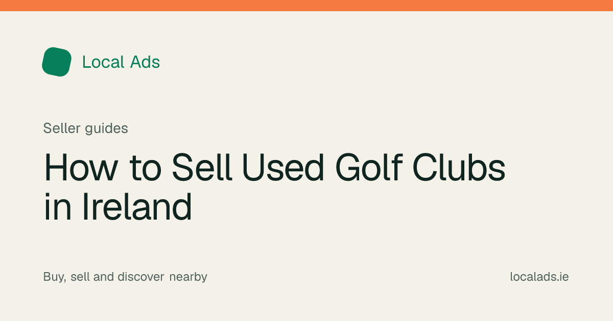 Used golf clubs and bag arranged to show heads, shafts and grips