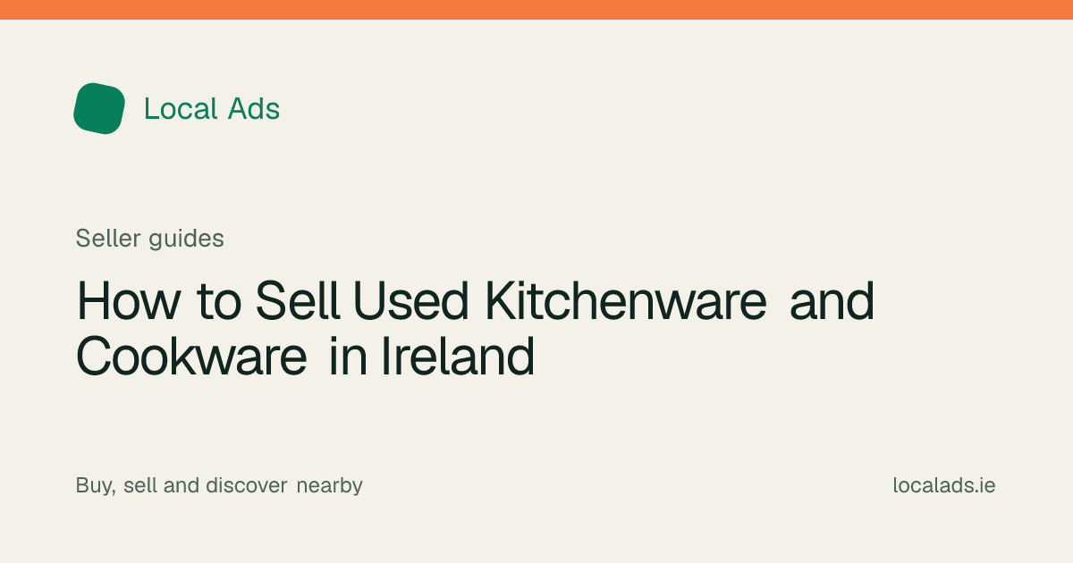 Clean cookware and tableware sorted into complete sets for sale
