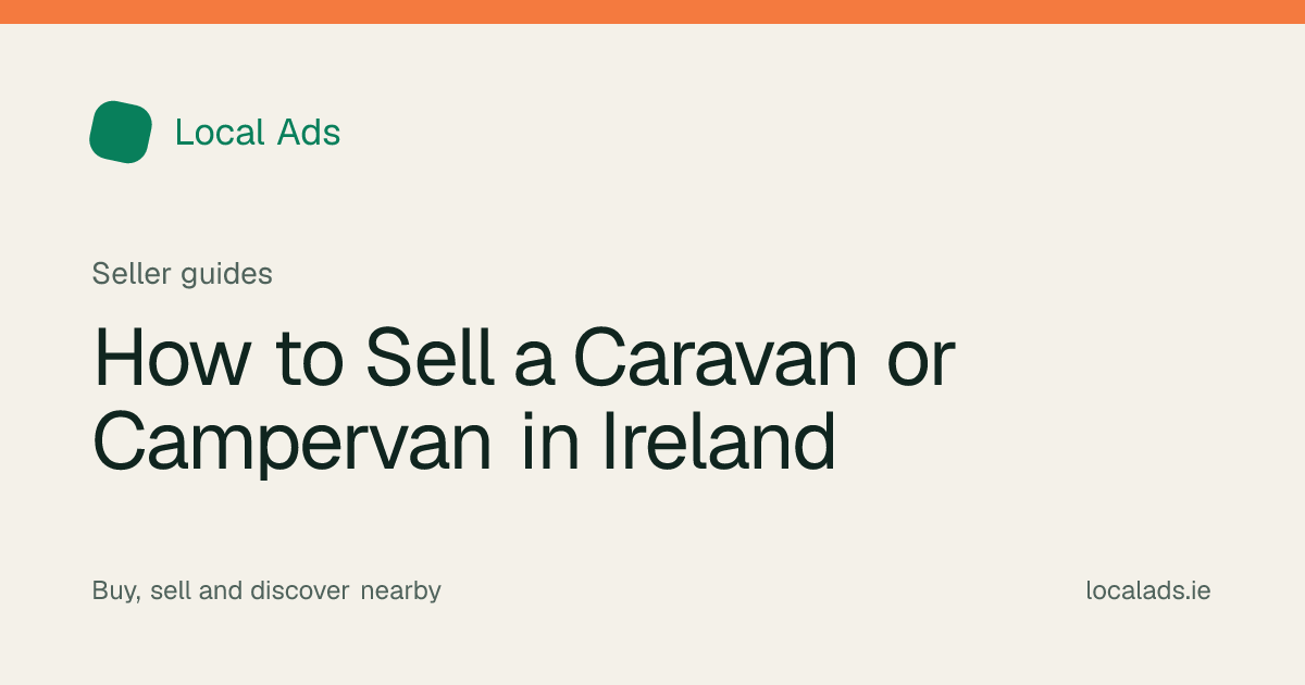 Caravan interior and exterior prepared for an Irish classified advert