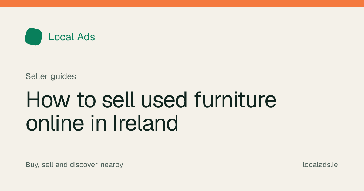 Second-hand wooden furniture measured and photographed for an online advert in Ireland