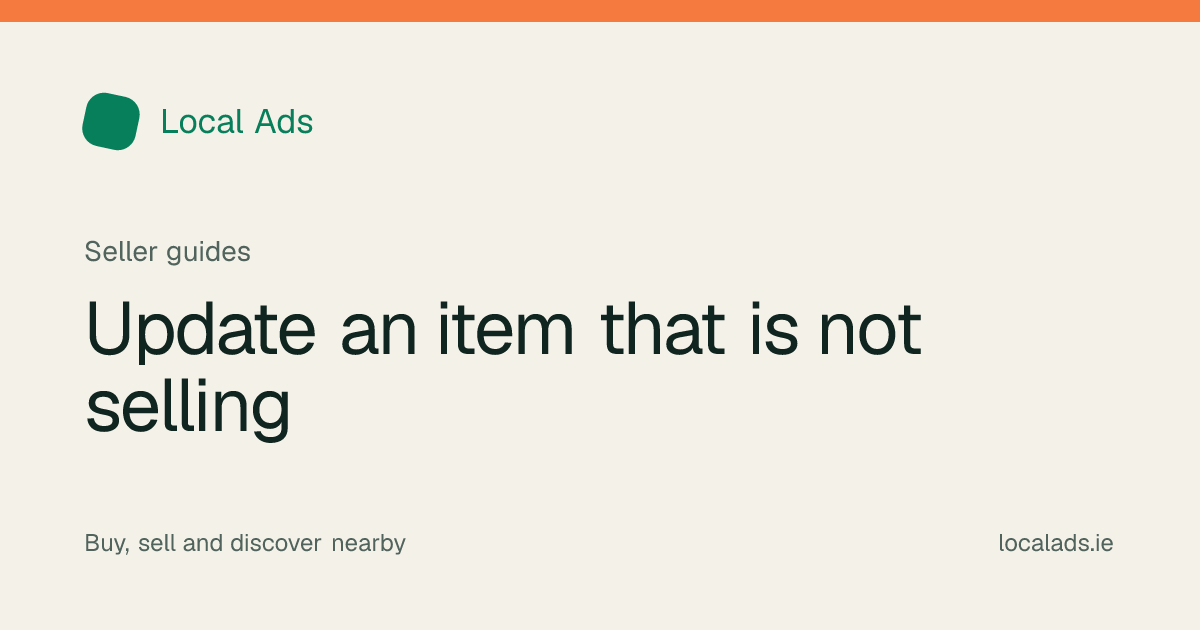 Seller reviewing and improving an online classified listing on a laptop